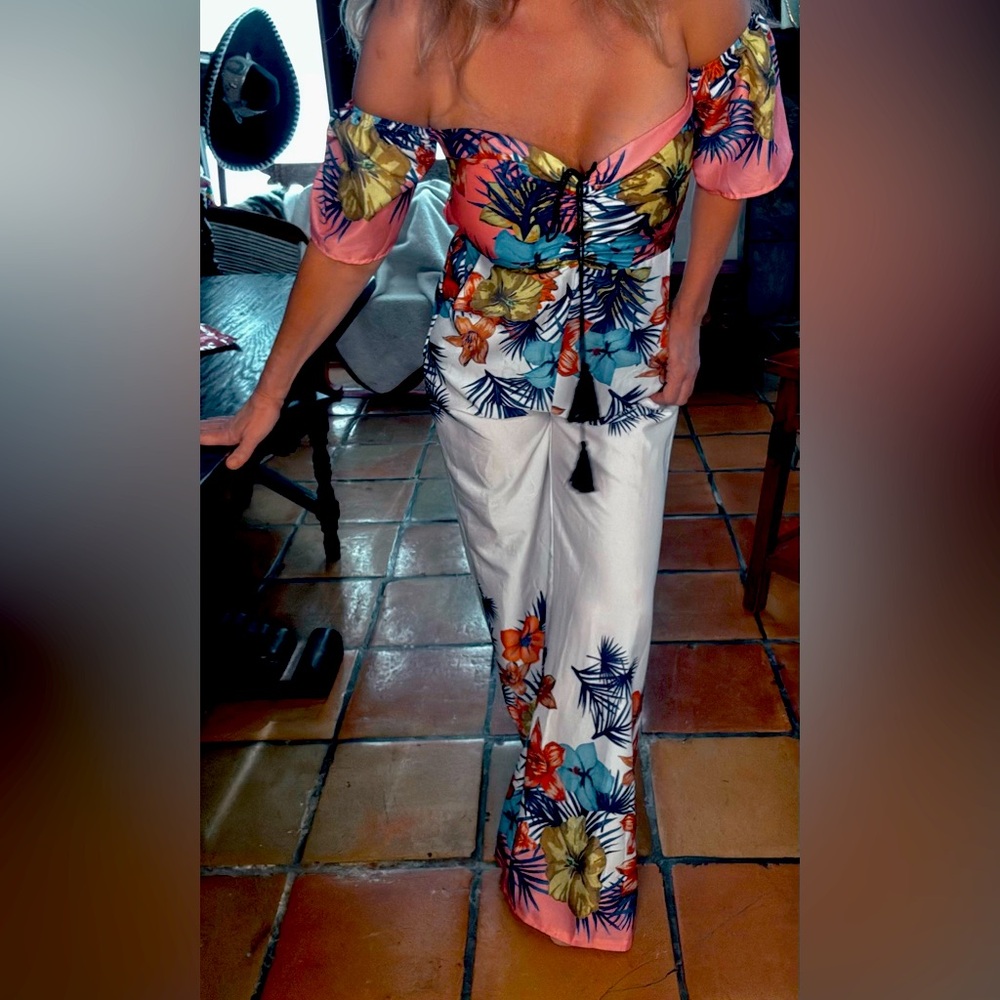 Floral Off-Shoulder Jumpsuit